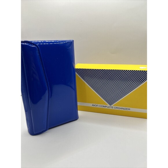 Avon Other - Retro VTG NOS 1986 Avon Cobalt Blue Patent Leather Complete Organizer